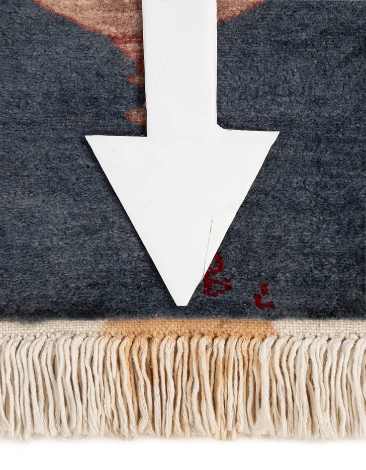 Detail image of  2' x 3' 1  Hand Knotted Lahour Oriental Wool Rug