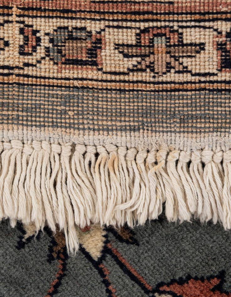 Detail image of  4' 8 x 7' 4  Hand Knotted Lahour Oriental Wool Rug