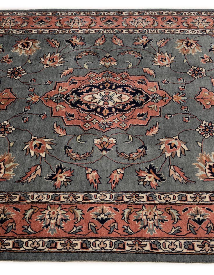 Detail image of  4' 8 x 7' 4  Hand Knotted Lahour Oriental Wool Rug