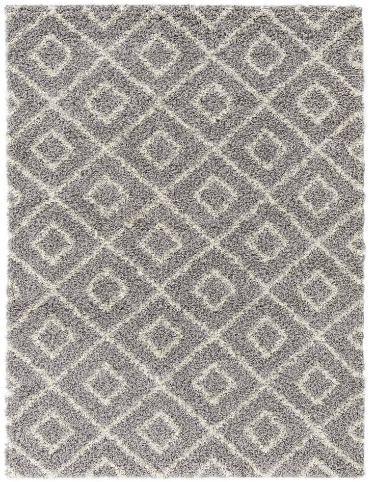 Detail image of  6' x 9' Lattice Shag Rug