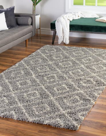  10' 8 x 14' Lattice Shag Rug