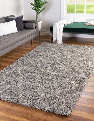  9' x 12' Lattice Shag Rug