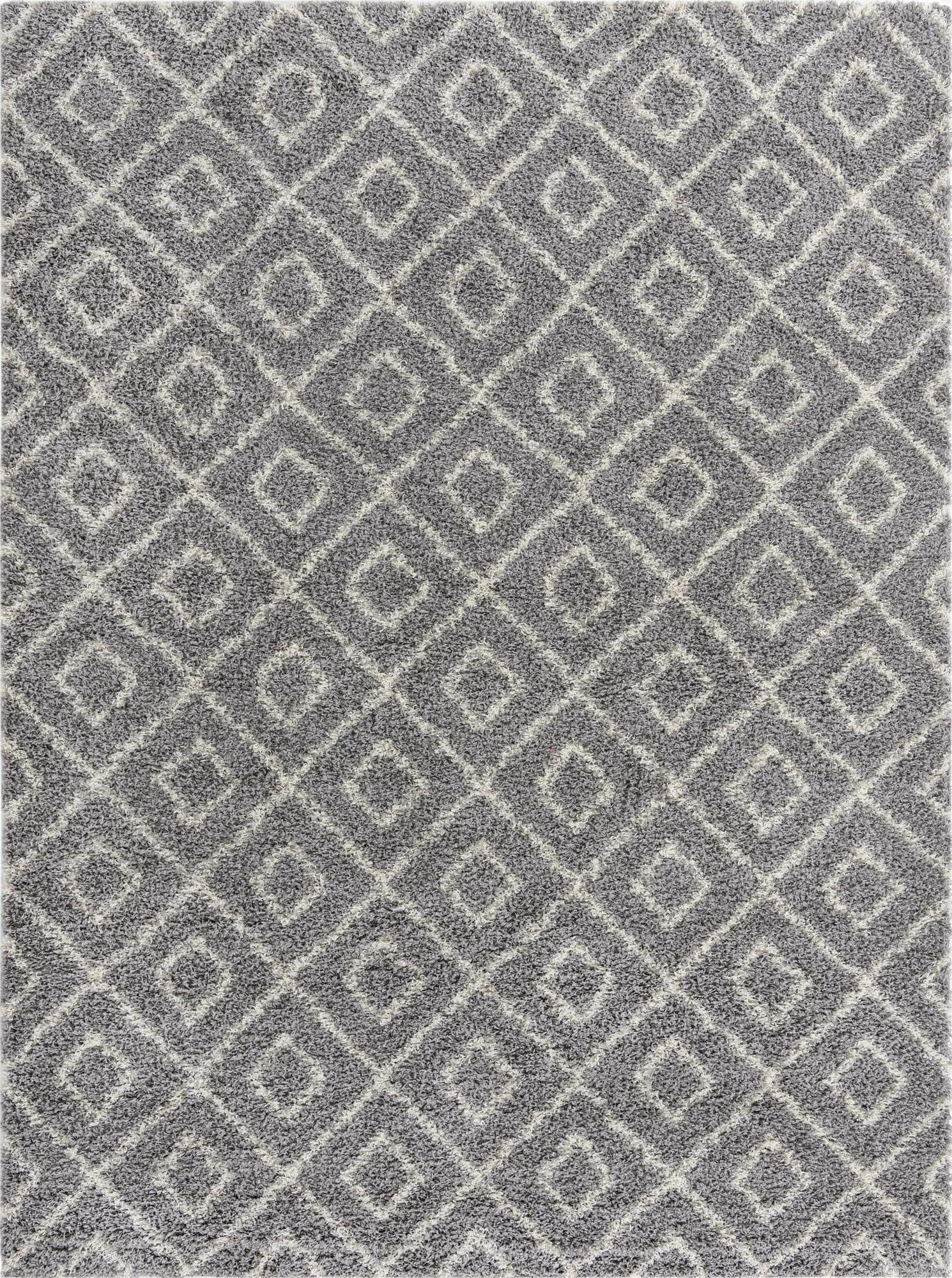  9' x 12' Lattice Shag Rug