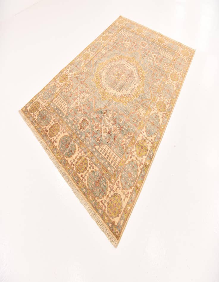 Detail image of  6' 2 x 9'  Hand Knotted Mamluk Ziegler Oriental Rug