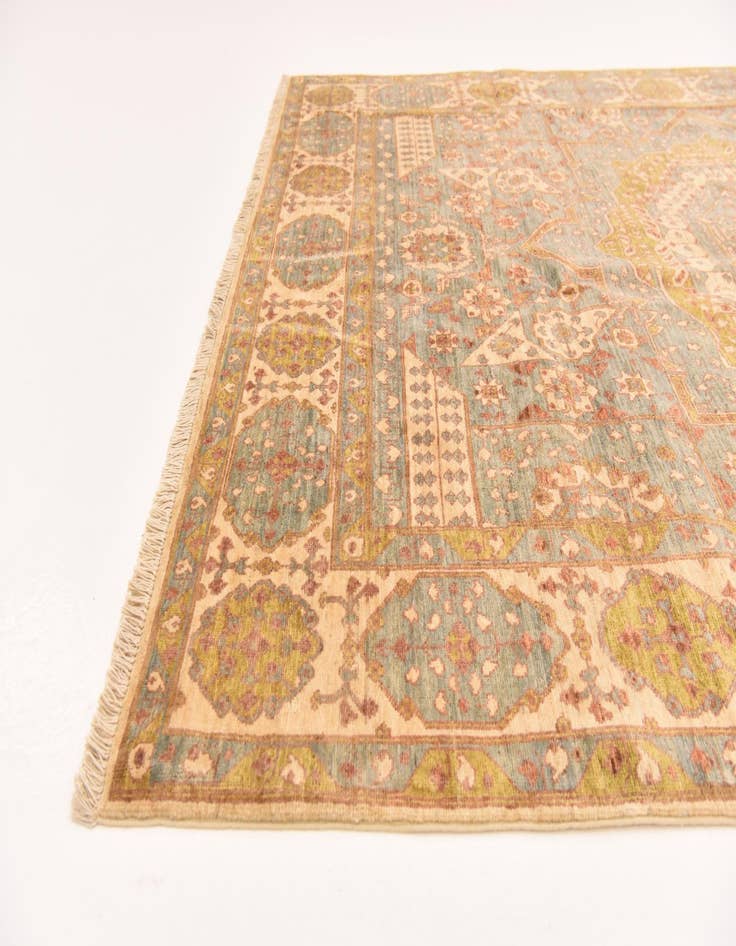 Detail image of  6' 2 x 9'  Hand Knotted Mamluk Ziegler Oriental Rug