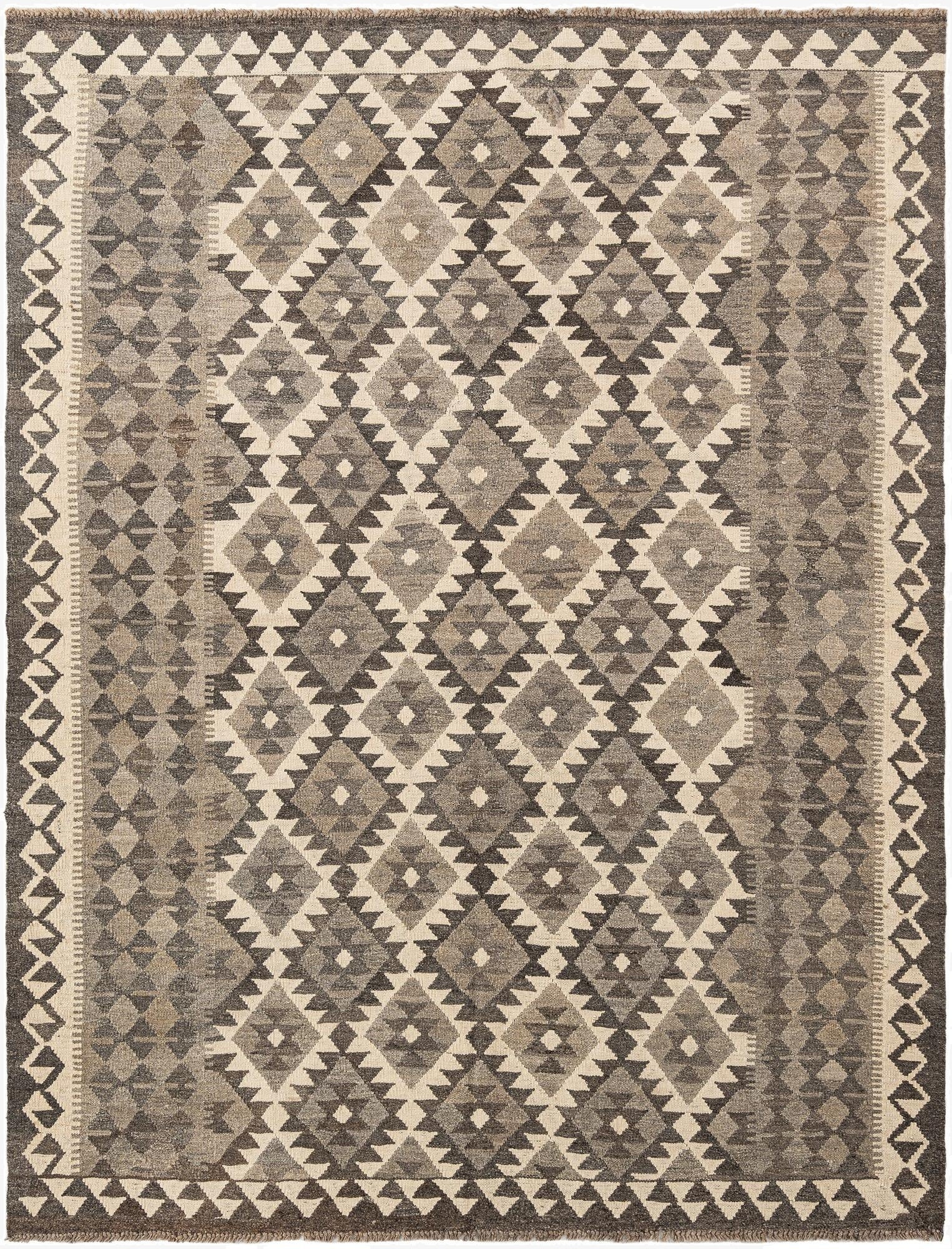  5' 10 x 7' 9  Hand Knotted Marok Kilim Rug