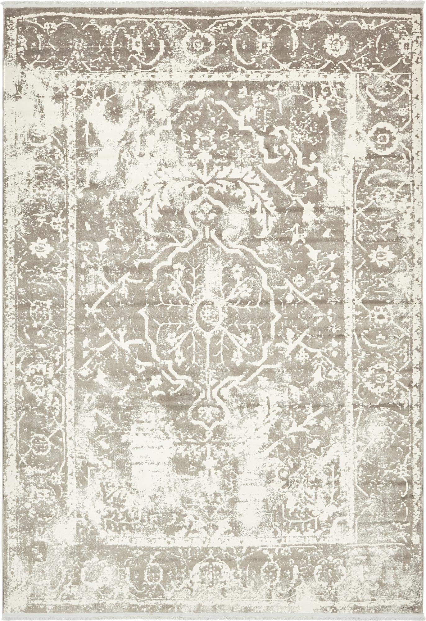 Gray 7' x 10' Modern Classical Rug | Rugs.com