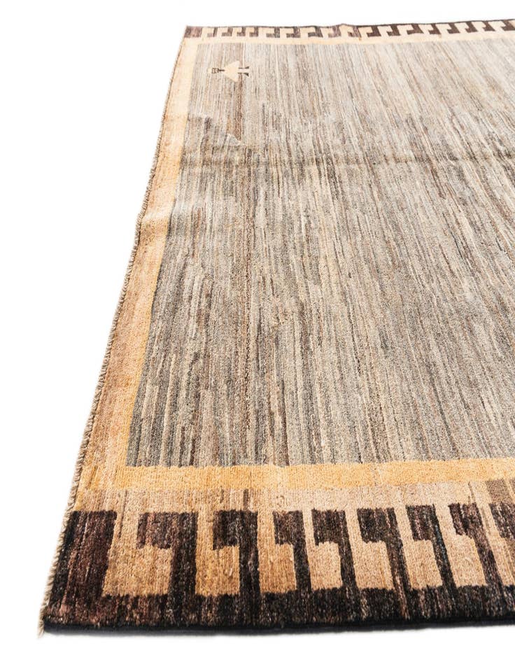 Detail image of  5' x 6' 5  Hand Knotted Modern Ziegler Rug