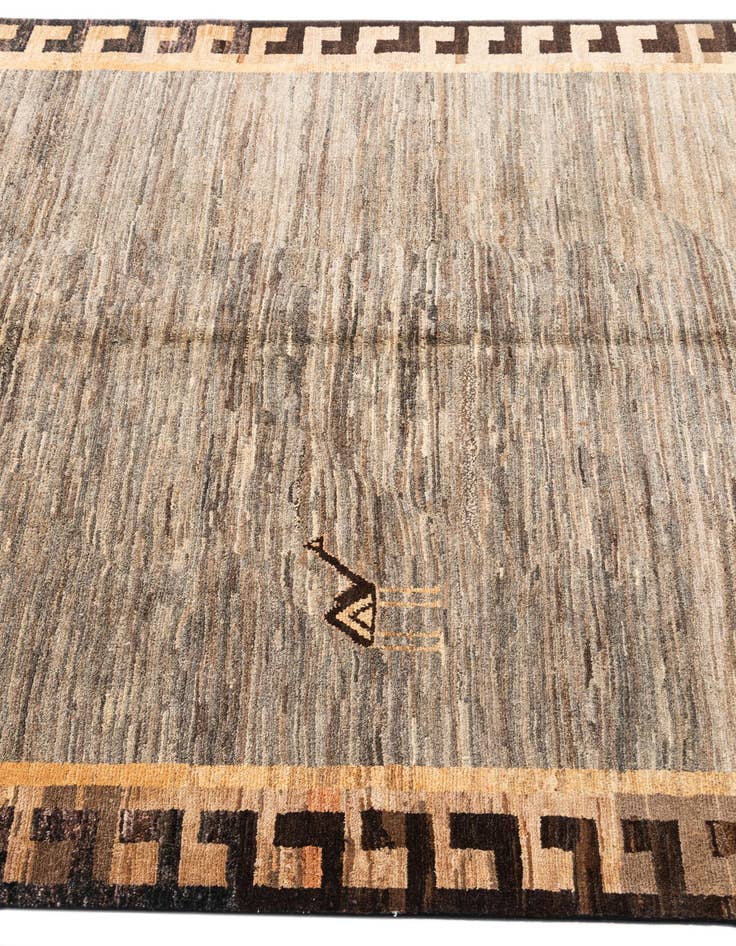 Detail image of  5' x 6' 5  Hand Knotted Modern Ziegler Rug