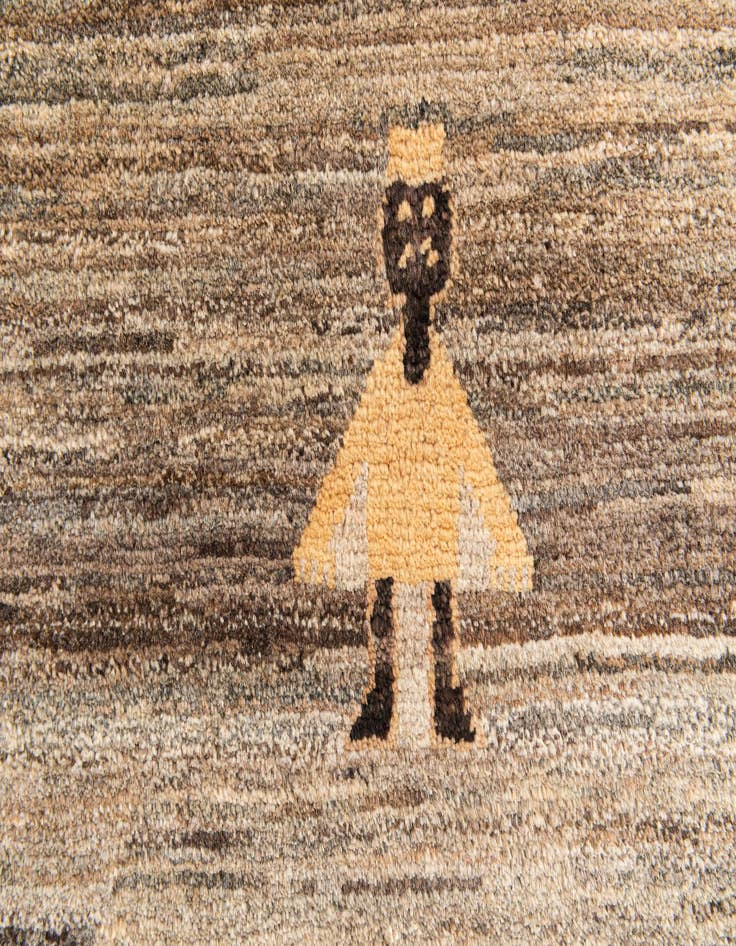 Detail image of  5' x 6' 5  Hand Knotted Modern Ziegler Rug
