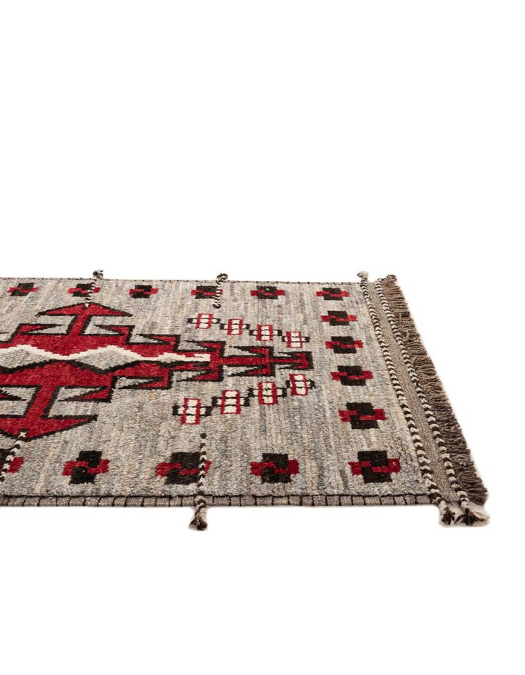 Detail image of  4' 3 x 5' 10  Hand Knotted Moroccan Wool Rug