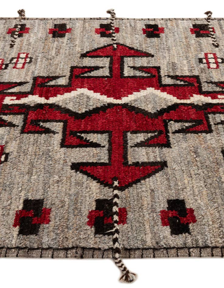 Detail image of  4' 3 x 5' 10  Hand Knotted Moroccan Wool Rug