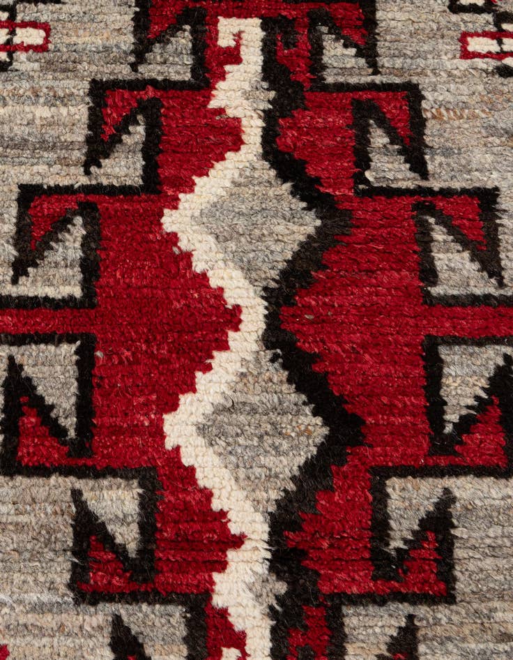 Detail image of  4' 3 x 5' 10  Hand Knotted Moroccan Wool Rug
