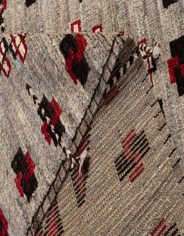 Detail image of  4' 3 x 5' 10  Hand Knotted Moroccan Wool Rug