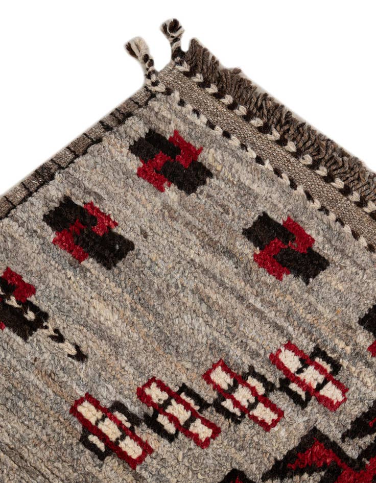 Detail image of  4' 3 x 5' 10  Hand Knotted Moroccan Wool Rug