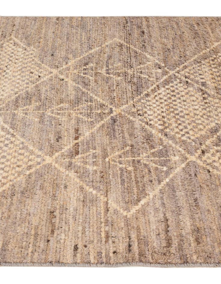 Detail image of  4' 8 x 6' 2  Hand Knotted Moroccan Wool Rug