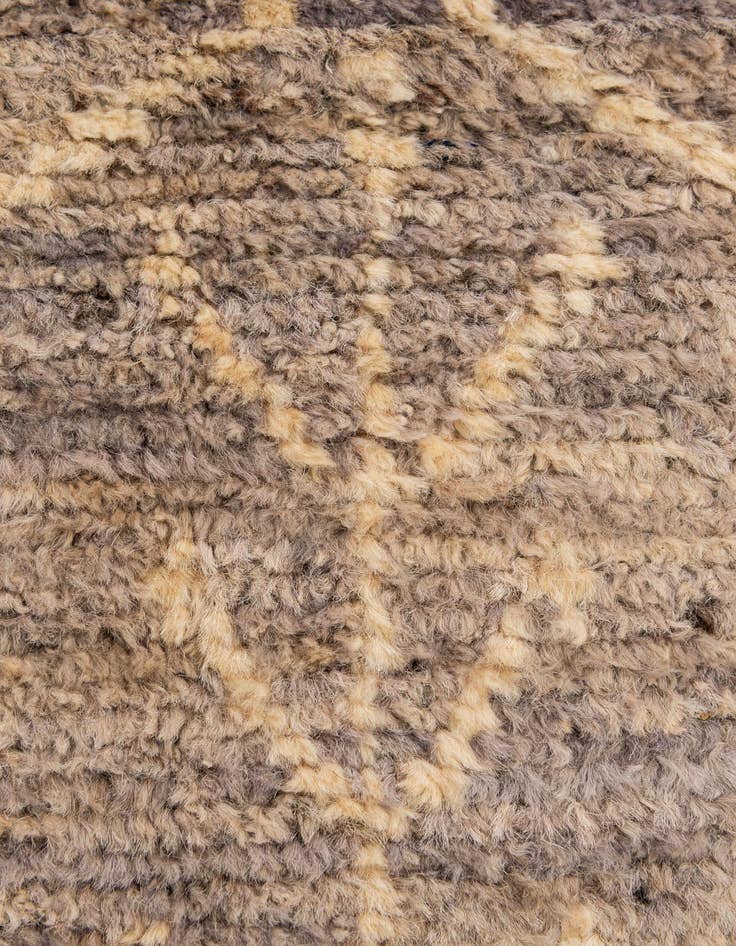 Detail image of  4' 8 x 6' 2  Hand Knotted Moroccan Wool Rug