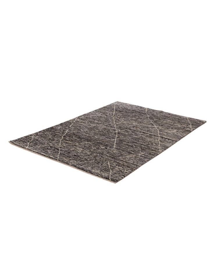 Detail image of  4' 7 x 6' 5  Hand Knotted Moroccan Wool Rug