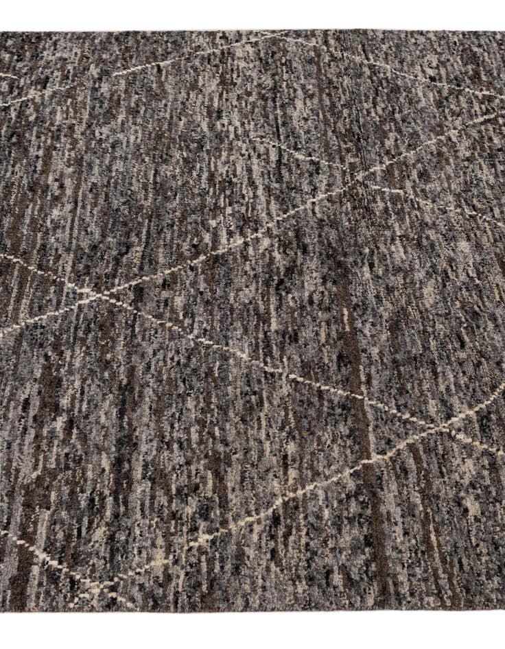 Detail image of  4' 7 x 6' 5  Hand Knotted Moroccan Wool Rug