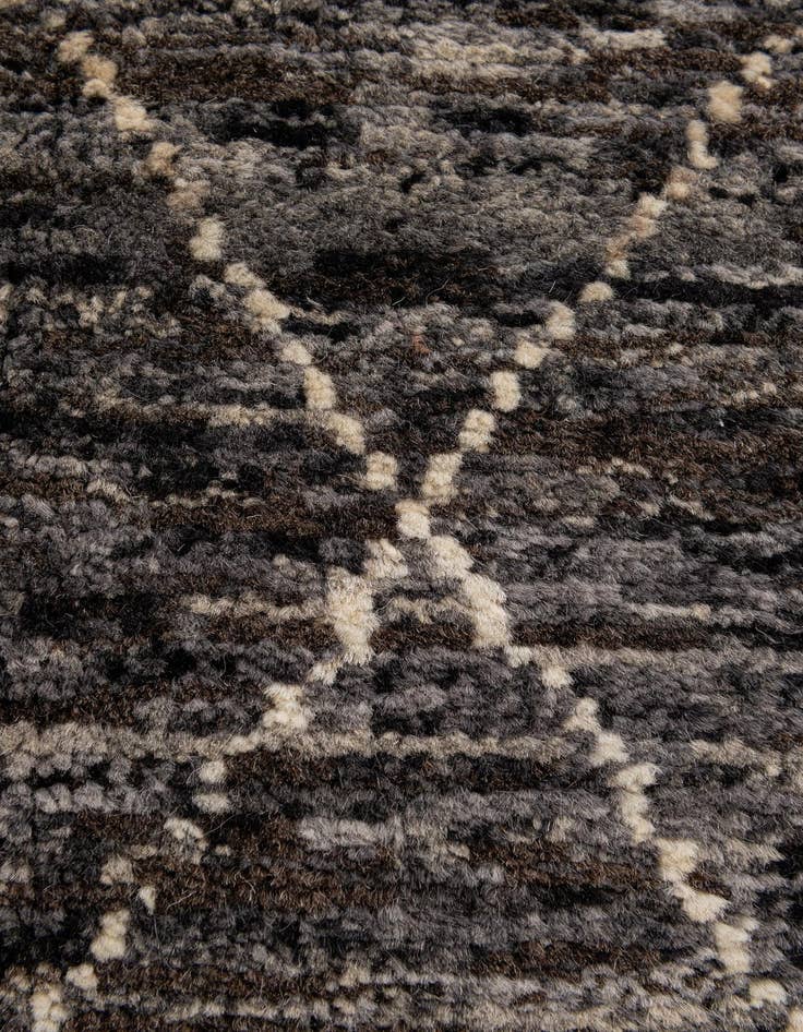 Detail image of  4' 7 x 6' 5  Hand Knotted Moroccan Wool Rug