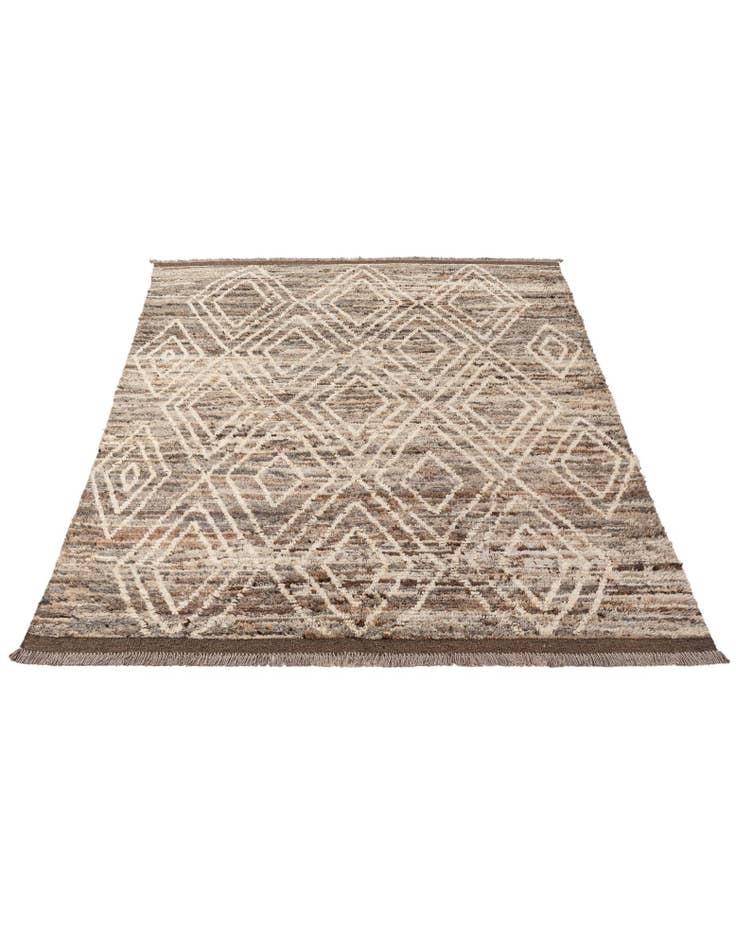 Detail image of  5' 5 x 8'  Hand Knotted Moroccan Wool Rug