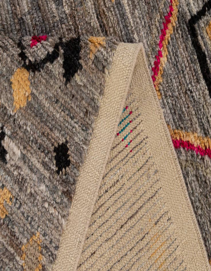Detail image of  5' 4 x 7' 11  Hand Knotted Moroccan Wool Rug