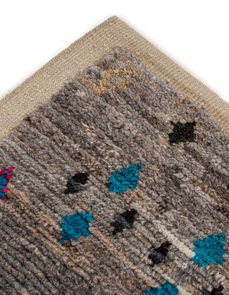 Detail image of  5' 4 x 7' 11  Hand Knotted Moroccan Wool Rug