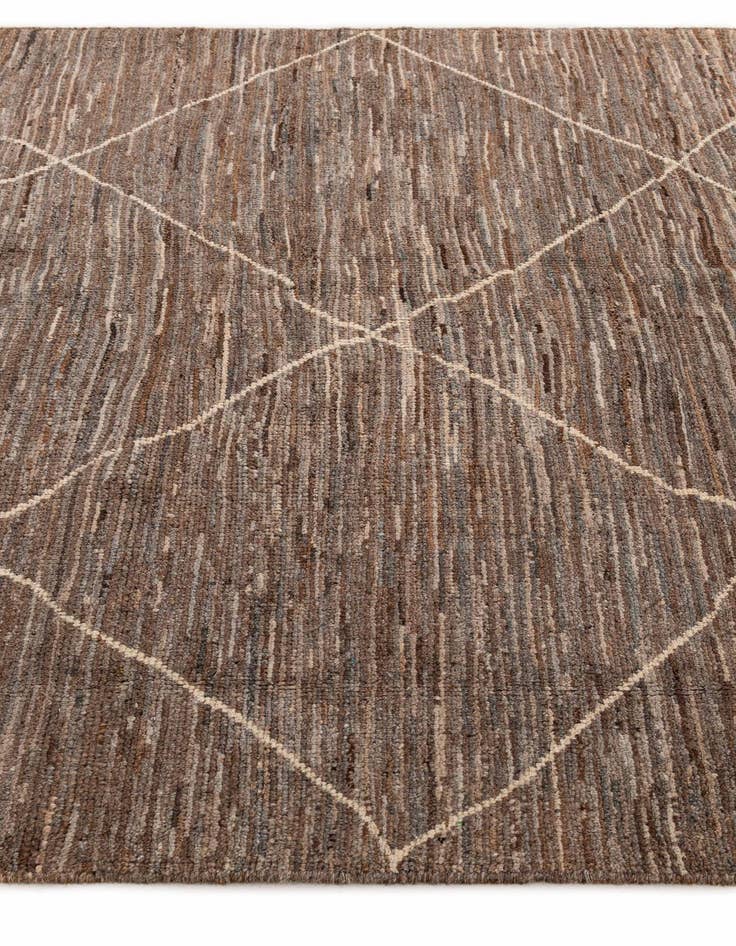 Detail image of  5' 11 x 7' 11  Hand Knotted Moroccan Wool Rug