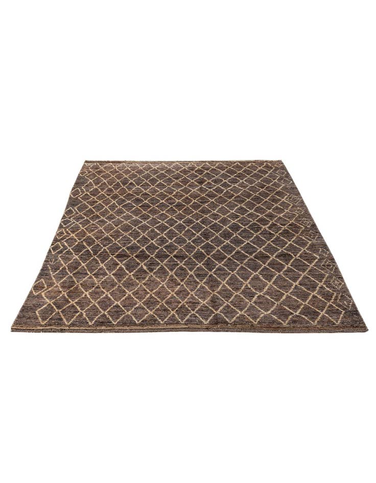 Detail image of  5' 9 x 8' 2  Hand Knotted Moroccan Wool Rug