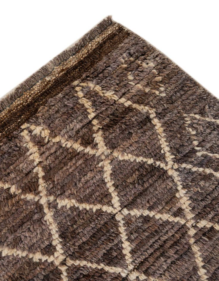 Detail image of  5' 9 x 8' 2  Hand Knotted Moroccan Wool Rug