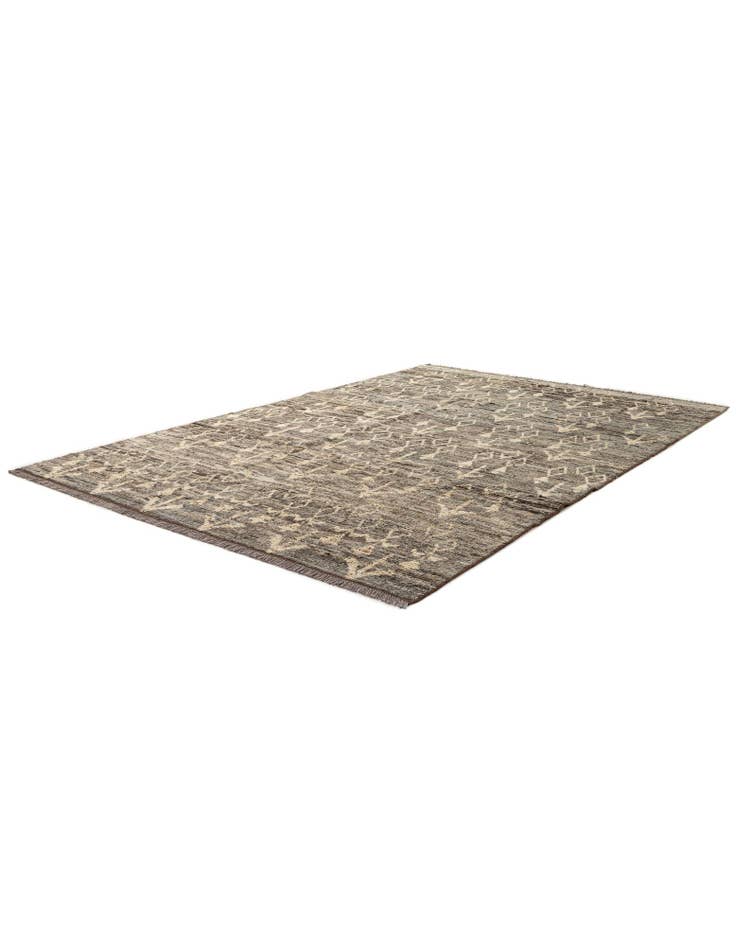 Detail image of  6' 8 x 9' 9  Hand Knotted Moroccan Wool Rug