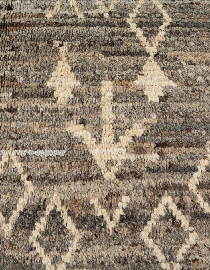 Detail image of  6' 8 x 9' 9  Hand Knotted Moroccan Wool Rug