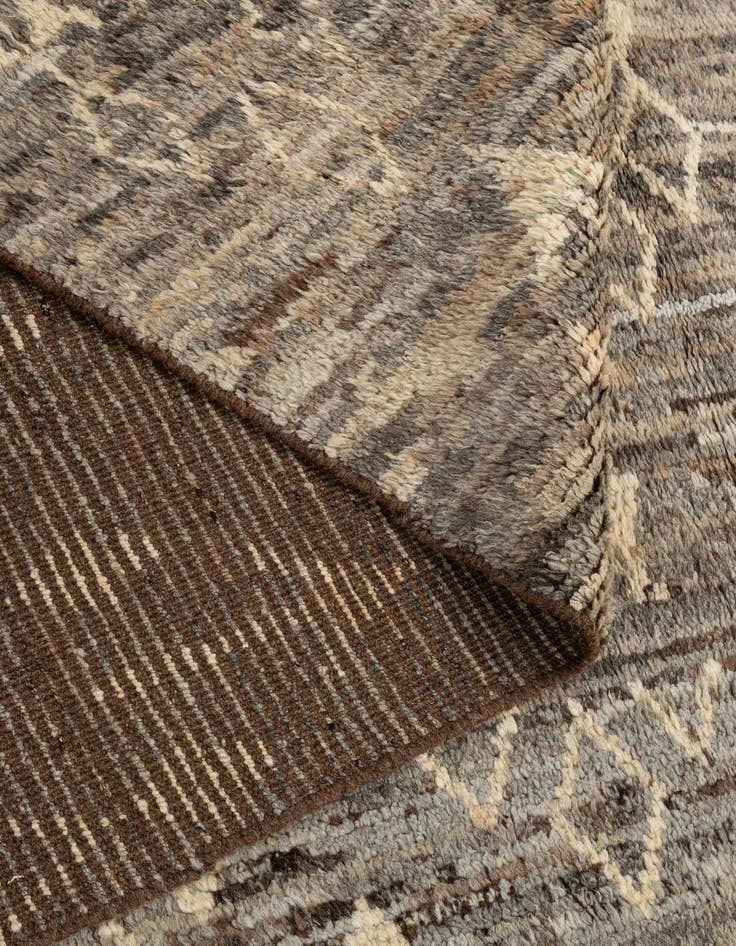 Detail image of  6' 8 x 9' 9  Hand Knotted Moroccan Wool Rug