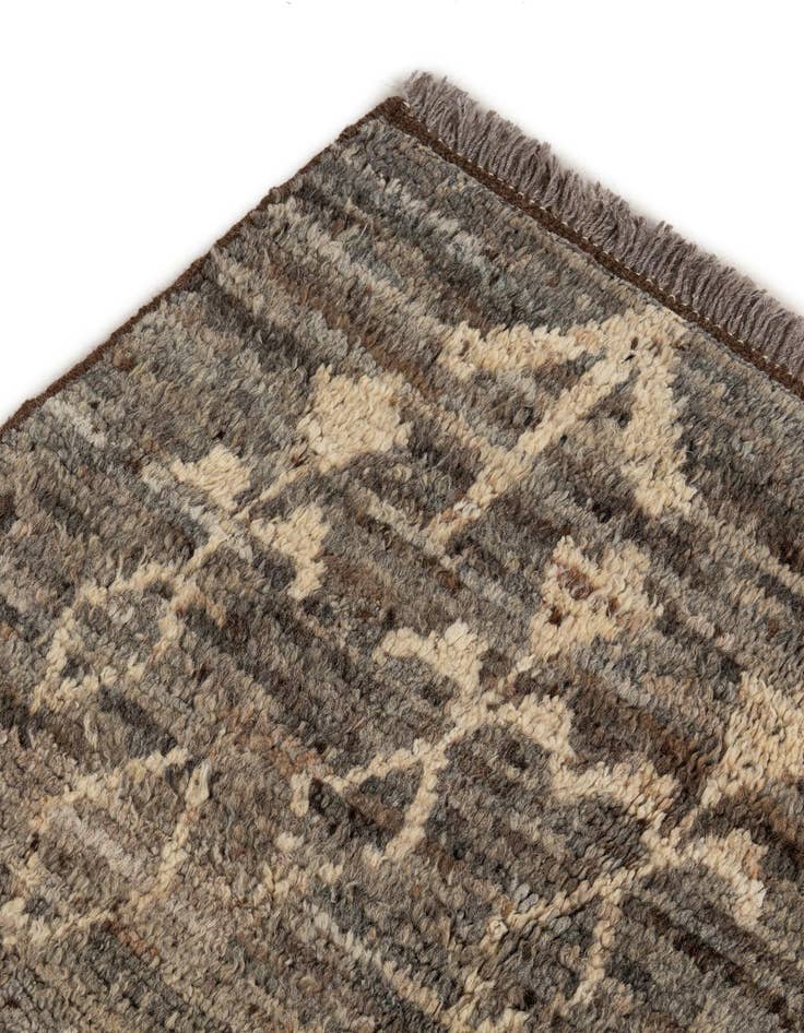 Detail image of  6' 8 x 9' 9  Hand Knotted Moroccan Wool Rug