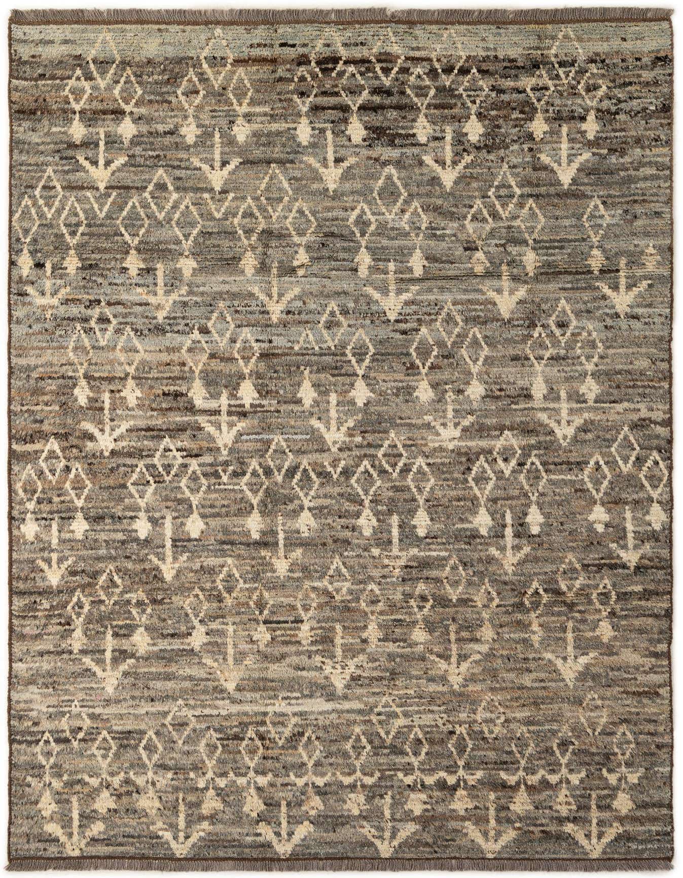Primary image  6' 8 x 9' 9  Hand Knotted Moroccan Wool Rug