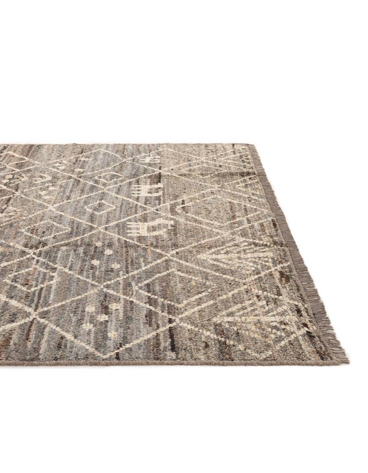 Detail image of  6' 10 x 9' 8  Hand Knotted Moroccan Wool Rug