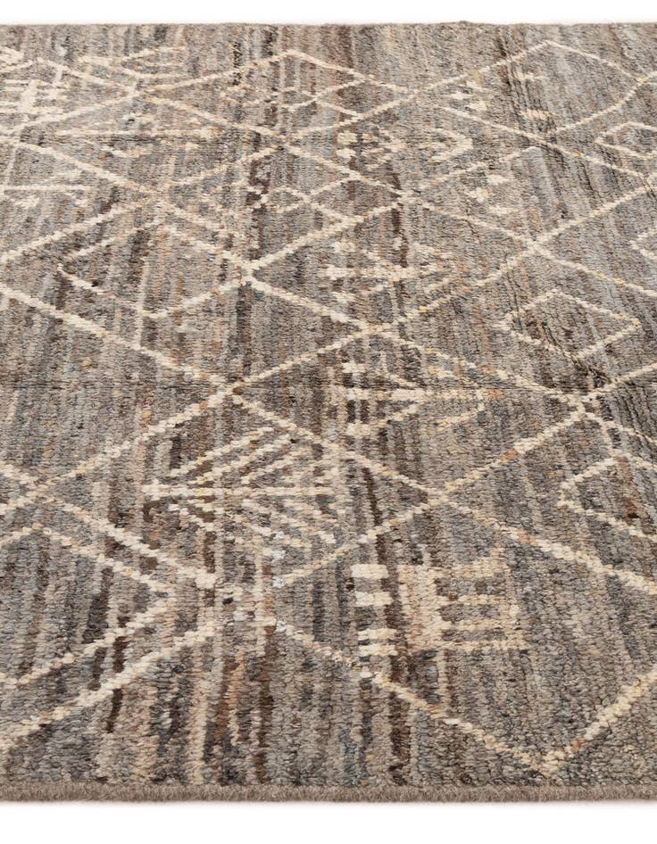Detail image of  6' 10 x 9' 8  Hand Knotted Moroccan Wool Rug
