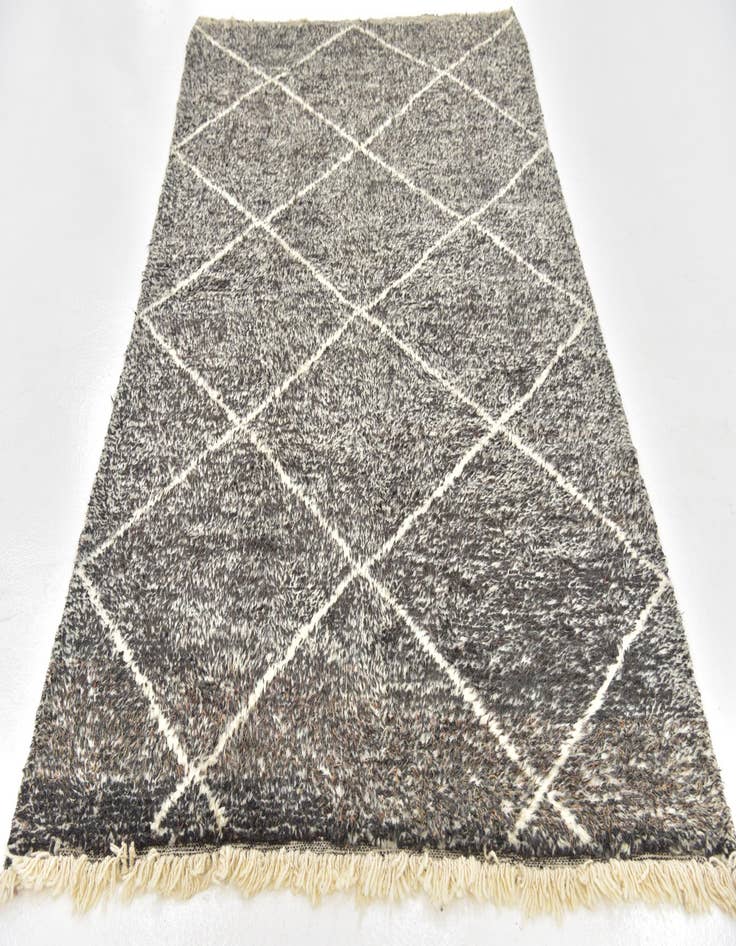 Detail image of  4' 10 x 7' 10  Hand Knotted Moroccan Wool Rug