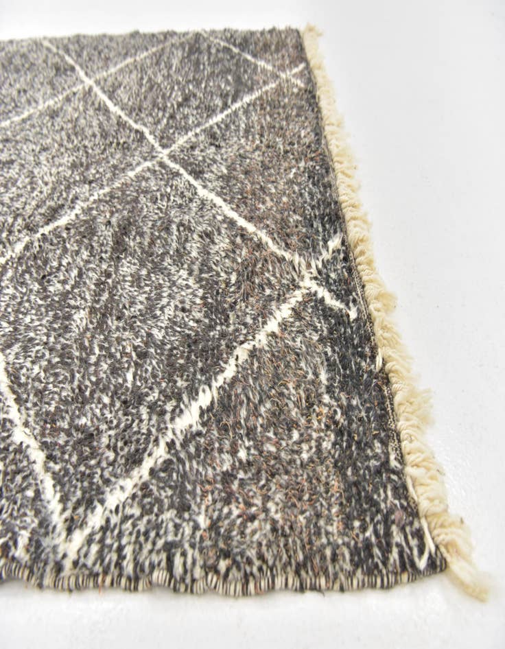 Detail image of  4' 10 x 7' 10  Hand Knotted Moroccan Wool Rug