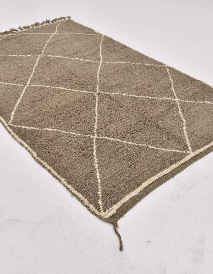 Detail image of  5' 3 x 8' 8  Hand Knotted Moroccan Wool Rug