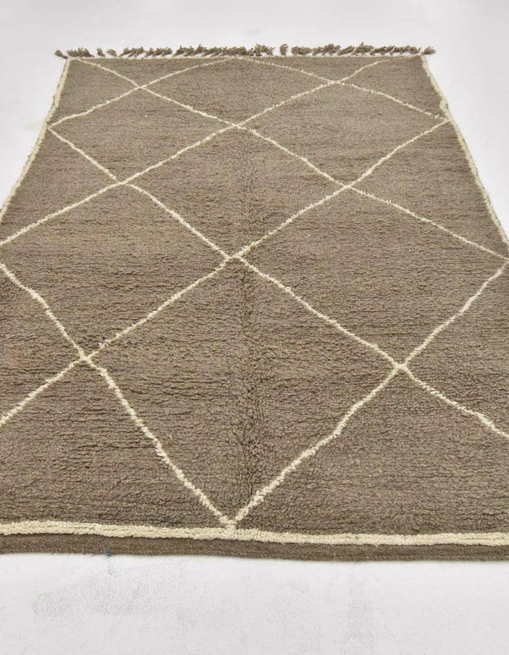 Detail image of  5' 3 x 8' 8  Hand Knotted Moroccan Wool Rug