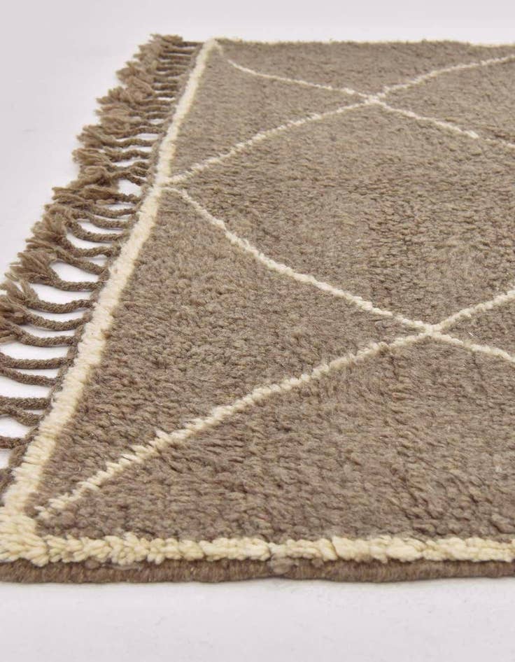 Detail image of  5' 3 x 8' 8  Hand Knotted Moroccan Wool Rug