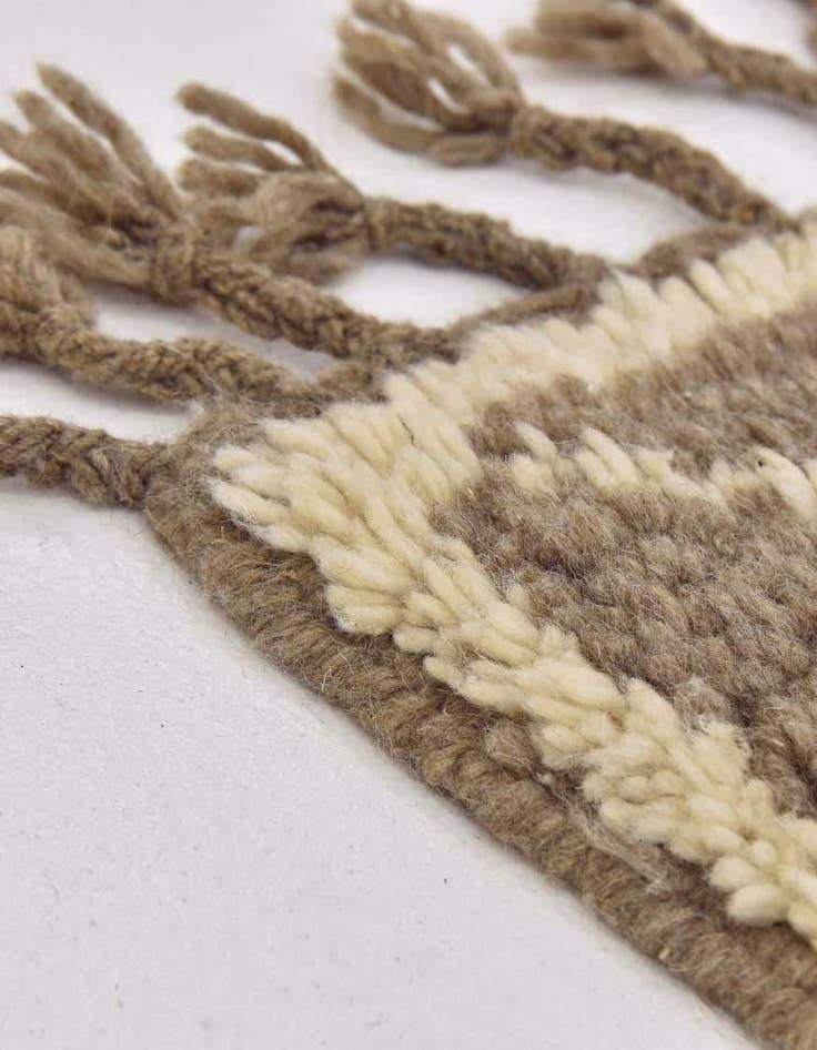 Detail image of  5' 3 x 8' 8  Hand Knotted Moroccan Wool Rug