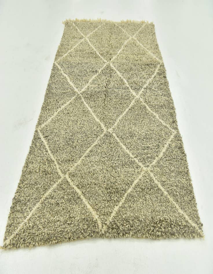 Detail image of  5' 6 x 8' 4  Hand Knotted Moroccan Wool Rug