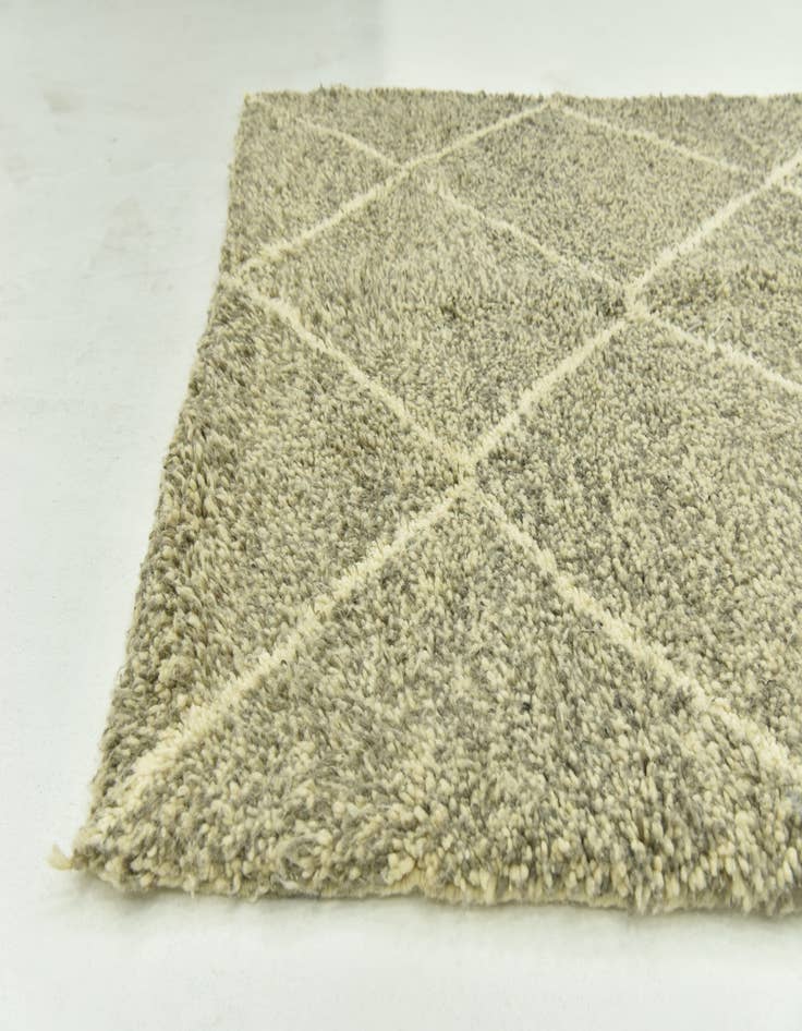 Detail image of  5' 6 x 8' 4  Hand Knotted Moroccan Wool Rug