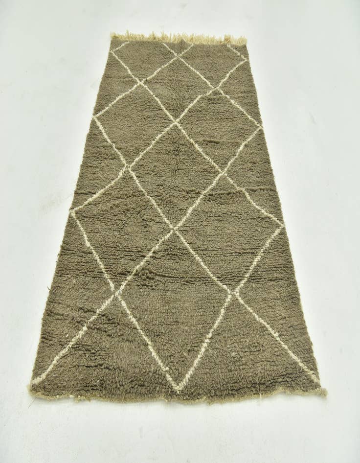 Detail image of  4' 9 x 7' 3  Hand Knotted Moroccan Wool Rug