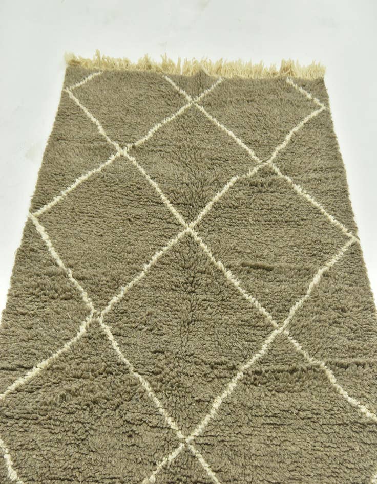 Detail image of  4' 9 x 7' 3  Hand Knotted Moroccan Wool Rug