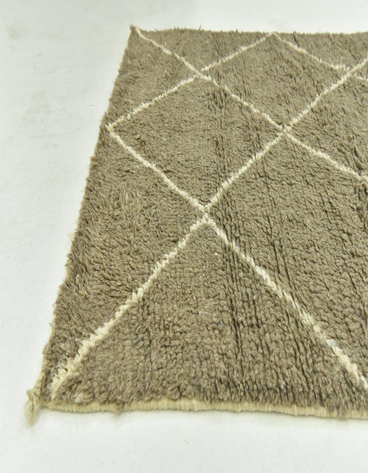 Detail image of  4' 9 x 7' 3  Hand Knotted Moroccan Wool Rug