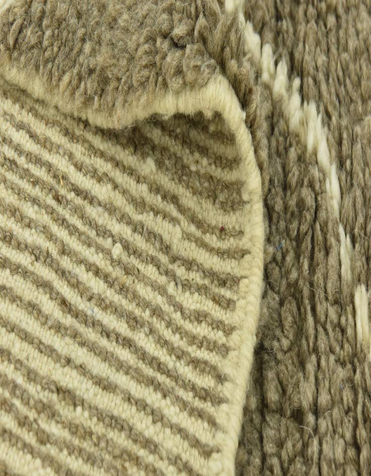 Detail image of  4' 9 x 7' 3  Hand Knotted Moroccan Wool Rug