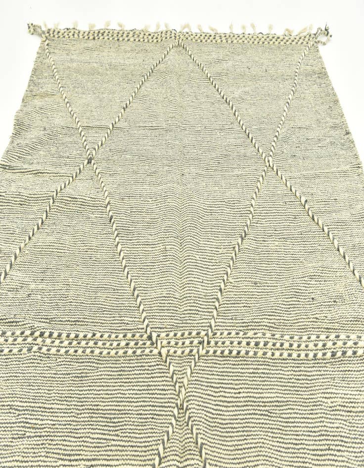 Detail image of  6' 2 x 10' 7  Hand Knotted Moroccan Wool Rug